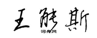 王正良王能斯行書個性簽名怎么寫