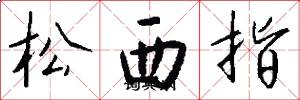松西指怎么寫好看