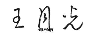 駱恆光王月光草書個性簽名怎么寫