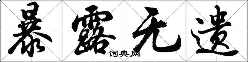 胡問遂暴露無遺行書怎么寫