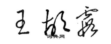 駱恆光王胡霞草書個性簽名怎么寫