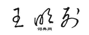 駱恆光王明列草書個性簽名怎么寫