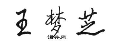 駱恆光王夢芝行書個性簽名怎么寫