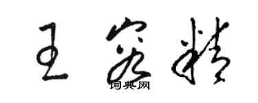 駱恆光王容精草書個性簽名怎么寫