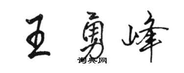 駱恆光王勇峰行書個性簽名怎么寫