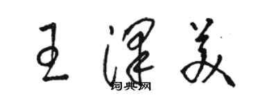 駱恆光王澤美草書個性簽名怎么寫