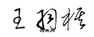 駱恆光王羽棋草書個性簽名怎么寫