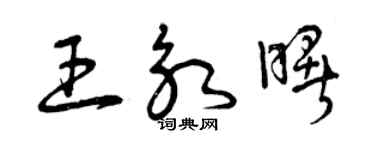 曾慶福王永曙草書個性簽名怎么寫