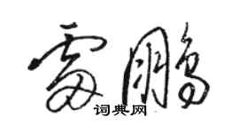 駱恆光雷鵬草書個性簽名怎么寫