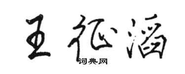 駱恆光王征滔行書個性簽名怎么寫
