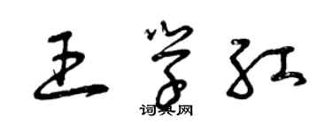 曾慶福王學紅草書個性簽名怎么寫