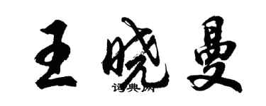 胡問遂王曉曼行書個性簽名怎么寫