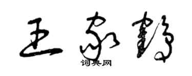 曾慶福王家鶴草書個性簽名怎么寫