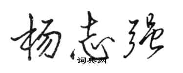 駱恆光楊志強行書個性簽名怎么寫