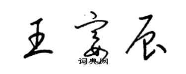 梁錦英王宴辰草書個性簽名怎么寫