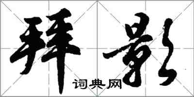 胡問遂拜影行書怎么寫