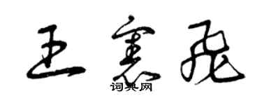 曾慶福王憲飛草書個性簽名怎么寫