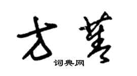 朱錫榮方菁草書個性簽名怎么寫