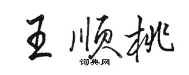 駱恆光王順桃行書個性簽名怎么寫