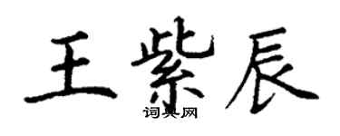 丁謙王紫辰楷書個性簽名怎么寫