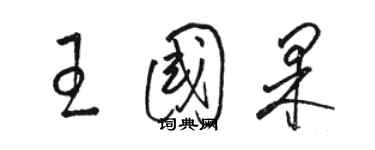 駱恆光王國果草書個性簽名怎么寫