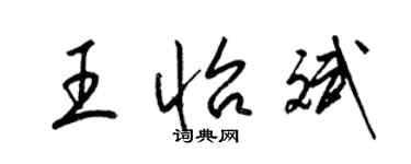 梁錦英王怡斌草書個性簽名怎么寫