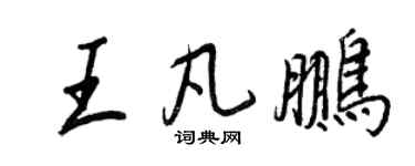 王正良王凡鵬行書個性簽名怎么寫