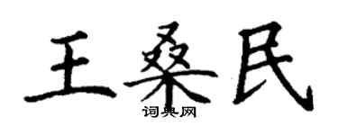 丁謙王桑民楷書個性簽名怎么寫
