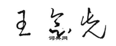 駱恆光王念先草書個性簽名怎么寫