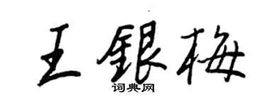 王正良王銀梅行書個性簽名怎么寫
