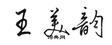 駱恆光王美韻行書個性簽名怎么寫