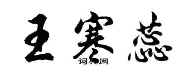 胡問遂王寒蕊行書個性簽名怎么寫