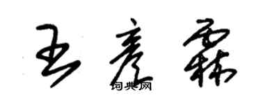 朱錫榮王彥霖草書個性簽名怎么寫
