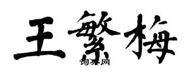 翁闓運王繁梅楷書個性簽名怎么寫