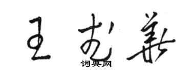 駱恆光王武華草書個性簽名怎么寫