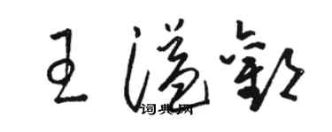 駱恆光王溢歡草書個性簽名怎么寫