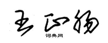 朱錫榮王正腸草書個性簽名怎么寫