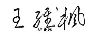 駱恆光王維楓草書個性簽名怎么寫