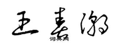 曾慶福王春潮草書個性簽名怎么寫