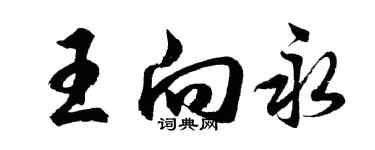 胡問遂王向永行書個性簽名怎么寫