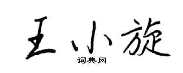 王正良王小旋行書個性簽名怎么寫