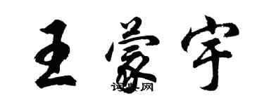 胡問遂王蒙宇行書個性簽名怎么寫