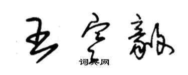 朱錫榮王寒毅草書個性簽名怎么寫