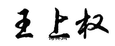 胡問遂王上權行書個性簽名怎么寫