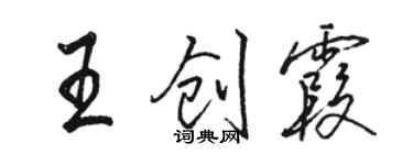 駱恆光王創霞行書個性簽名怎么寫