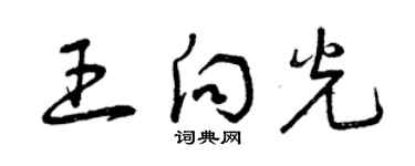 曾慶福王向光草書個性簽名怎么寫