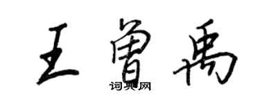 王正良王曾禹行書個性簽名怎么寫