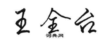 駱恆光王全台行書個性簽名怎么寫
