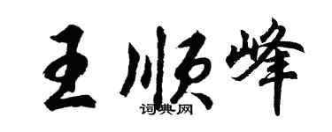 胡問遂王順峰行書個性簽名怎么寫