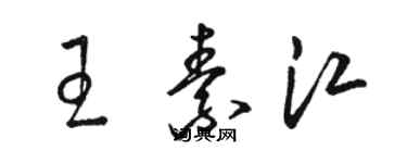 駱恆光王素江草書個性簽名怎么寫